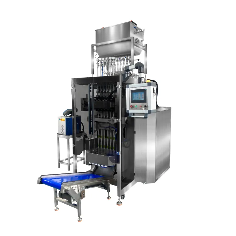 M&aacute;quina empacadora de bolsitas y barras de gelatina de varios carriles