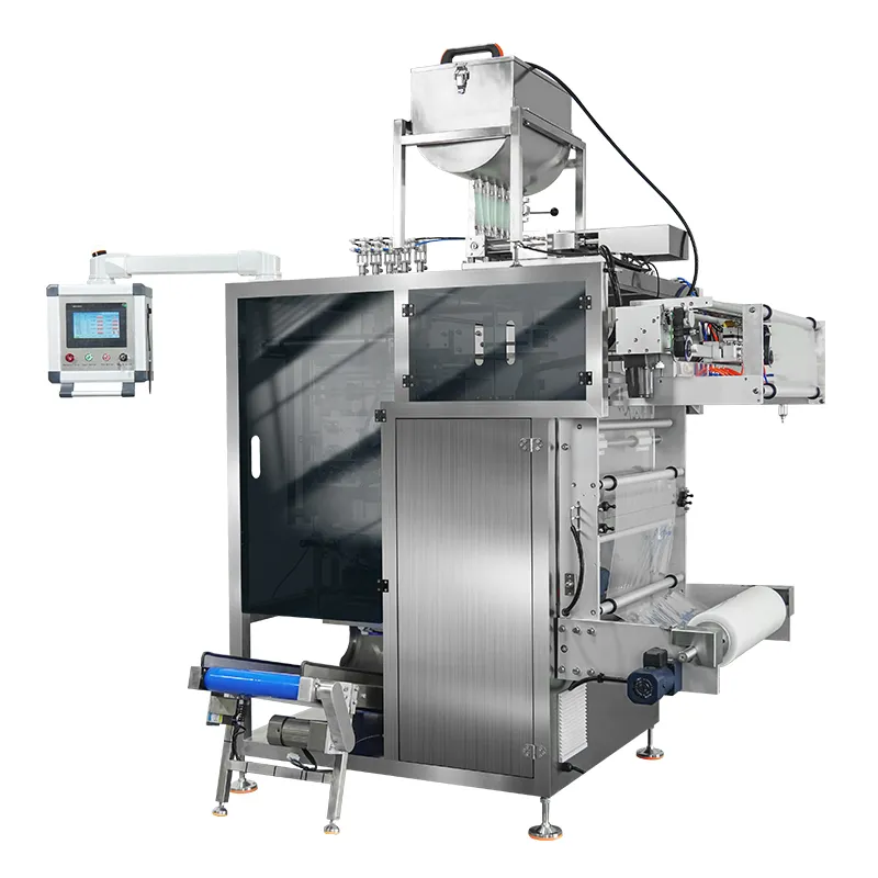 M&aacute;quina envasadora con sellado de 4 lados y m&aacute;quina llenadora de bolsitas Multi Lane Shampoo Cream