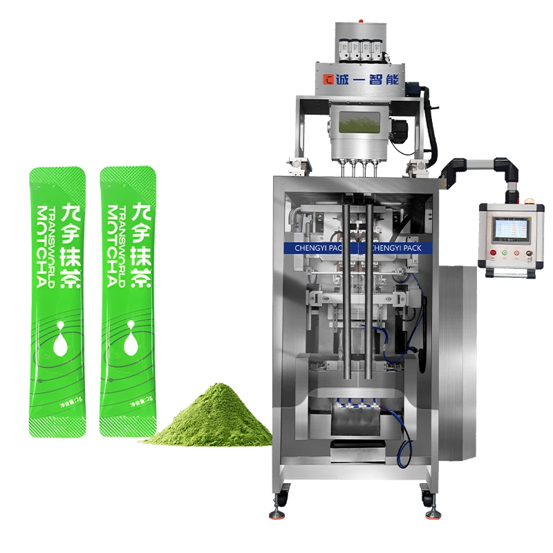 M&aacute;quina envasadora de barras de varios carriles para polvo de Matcha