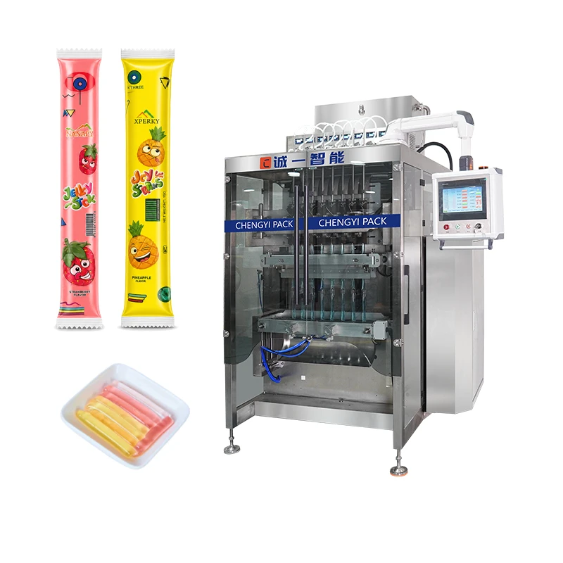 M&aacute;quina envasadora de barras de gelatina de varios carriles